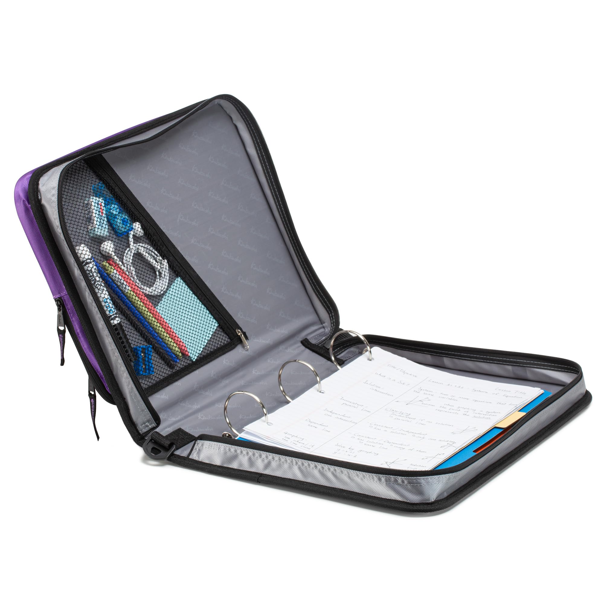Amazon.com : Kinbashi 2-Inch 3 Rings Zipper Binder, Holds 15